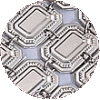 Rectangular Edged-Corners Mirror Sterling Silver Atarah - MR-30