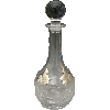 Crystal and Sterling Silver Decanter Bottle - 003
