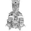 Nickel Grape Design Wine Kiddush Fountain - 9093