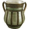 Beige Oblongs Decorative Polyresin Washing Cup