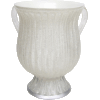 Clear Stripes Decorative Polyresin Washing Cup on Stem