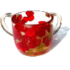 Cherry Red Leafs Ronit Acrylic Washing Cup