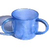 Blue Solid Ronit Iridescent Acrylic Washing Cup