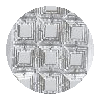 Square Mirror Raised Buttons Atarah - Made of Silver and Nickel - D-210