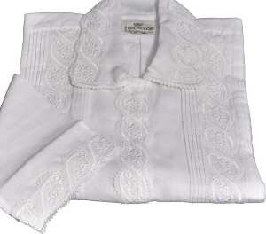 Curly S-Lace Kittel - Permanent-Press Cotton or Linen - 60125
