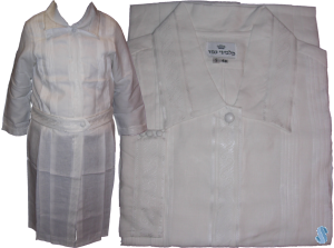 Atarah Ribbon Kittel with Pleats of Permanent-Press Cotton or Linen - 82095